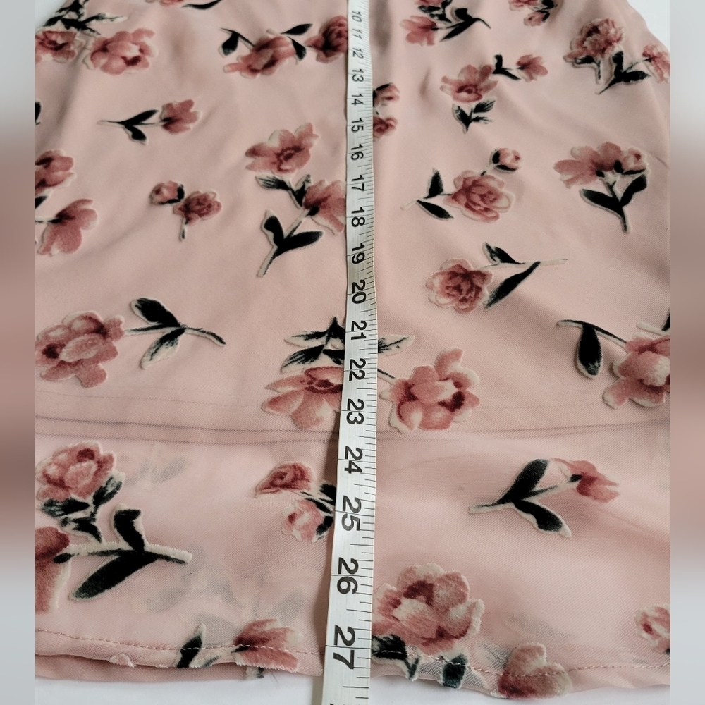 Floral Mesh Burnout Velvet Mini Dress - Picture 8 of 10